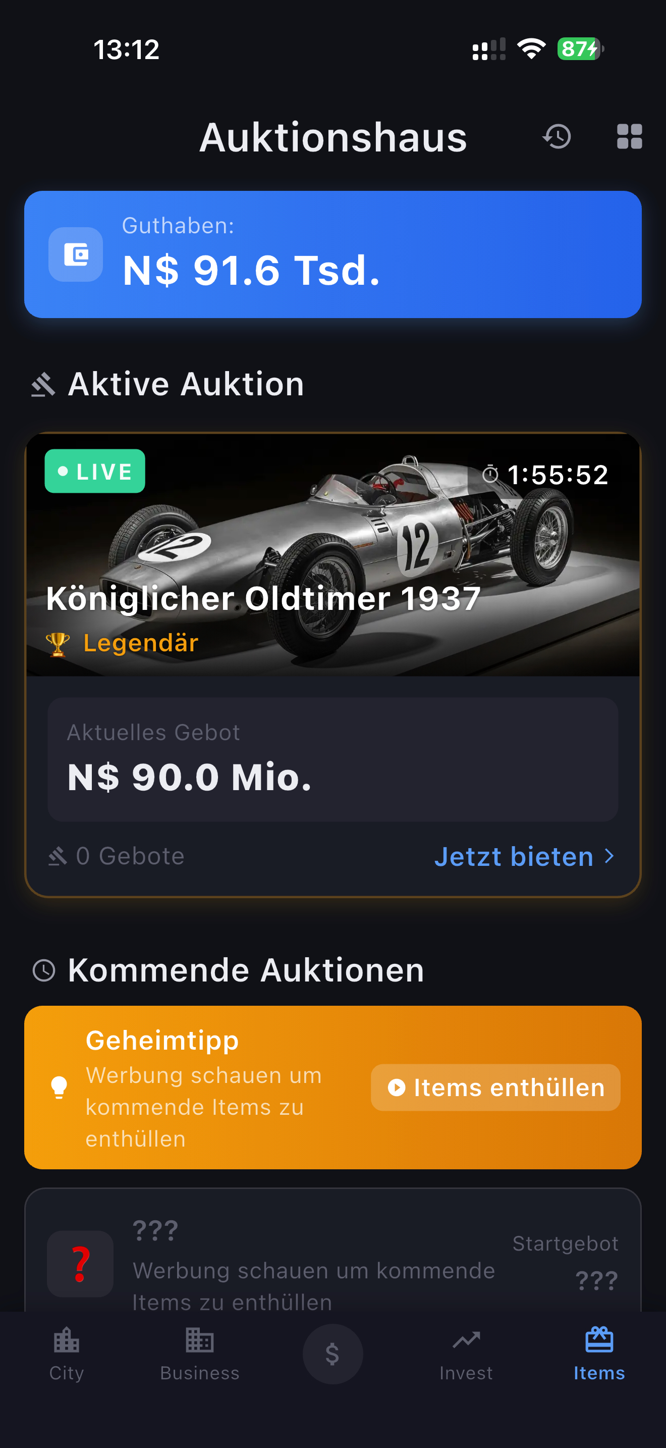 Idle Mogul Auktionshaus